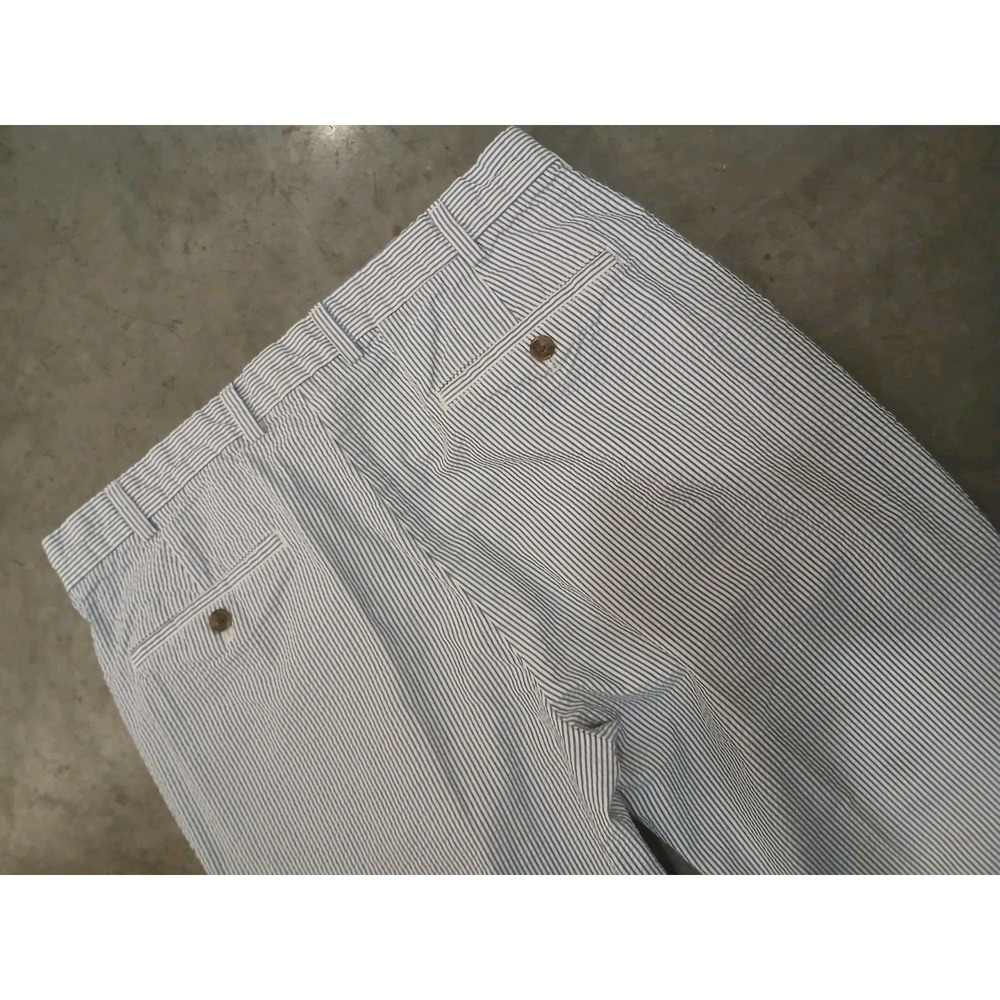 Brooks Brothers Clark Seersucker Pants Pinstripe BluWhite Preppy 36x34 Act 34x30 - Picture 9 of 10